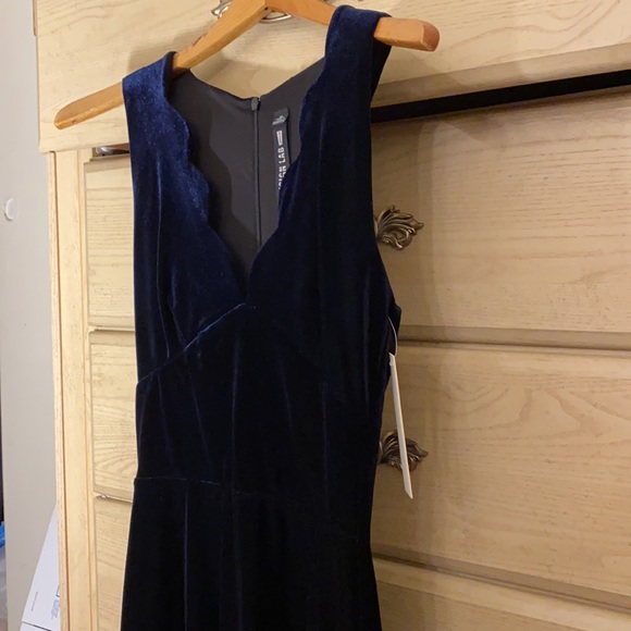 NWT Lord and Taylor Design Lab blue velvet winter party dress - Picture 8 of 8